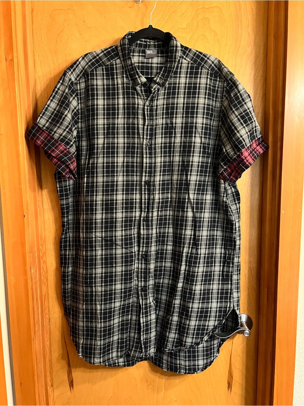 🤎 ASOS Two Tone Plaid Shirt Dress NWOT - XXL